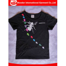 Fashion Printed Children′s Summer Custom Cotton Round Neck T Shirt